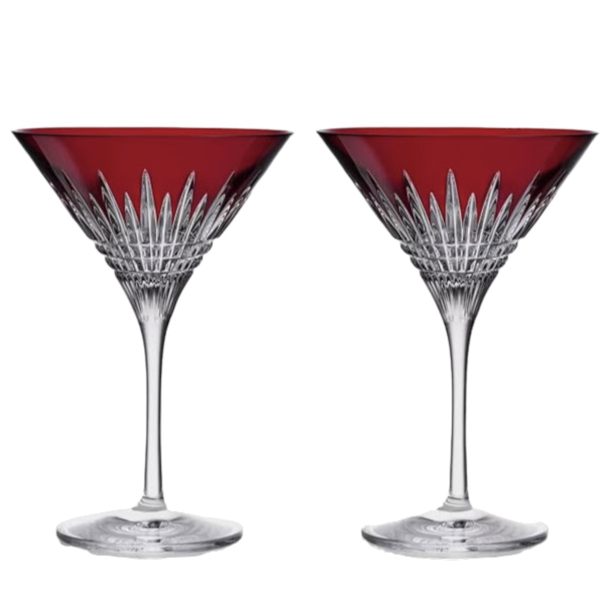 Waterford New Year Celebration Red Martini, Set of 2