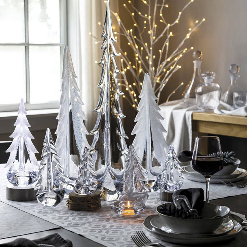 Simon Pearce Snowy Branches Evergreen Tree, 4