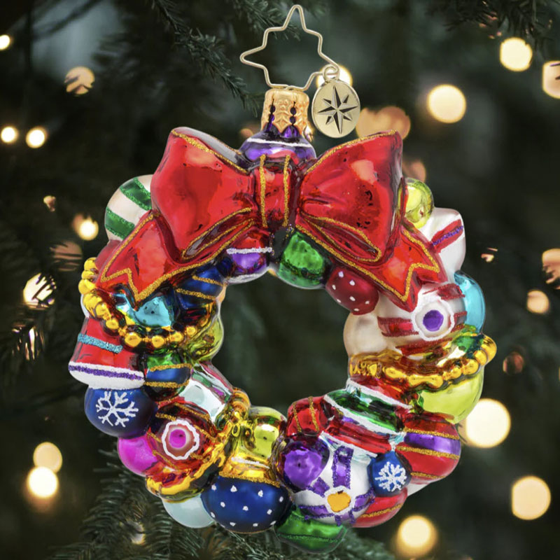 Christopher Radko Joyful Wreath Gem Ornament