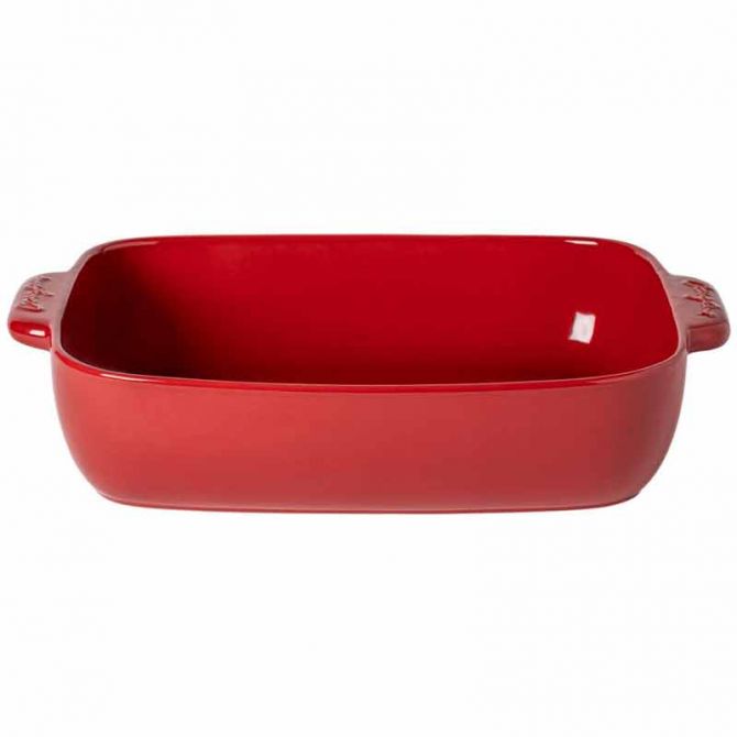 Casafina Casa Stone 16" Rectangular Baker, Red