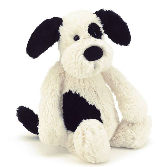Jellycat Bashful Black & Cream Puppy, Huge