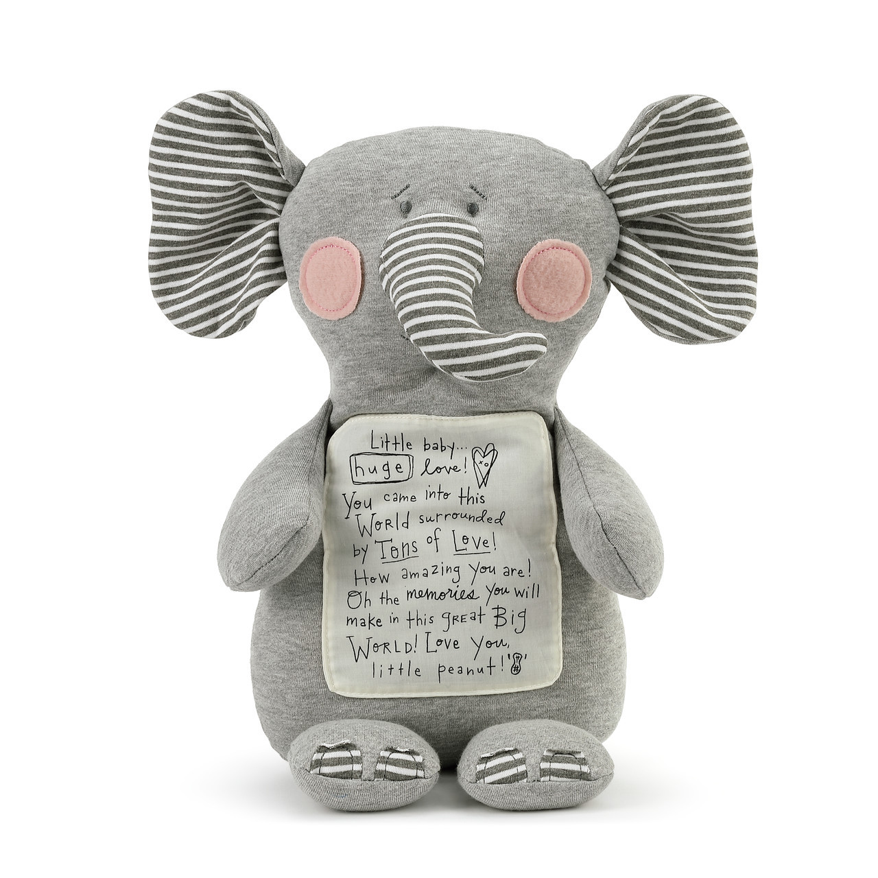 Demdaco Noah's Ark Tons of Love Elephant Plush