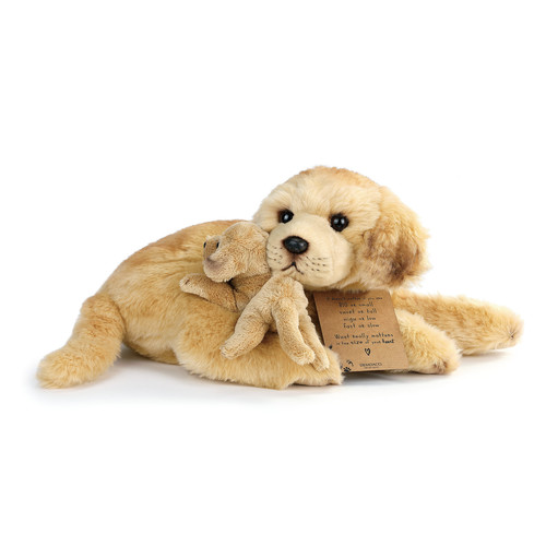 Demdaco Yellow Lab and Pup Plush Toy