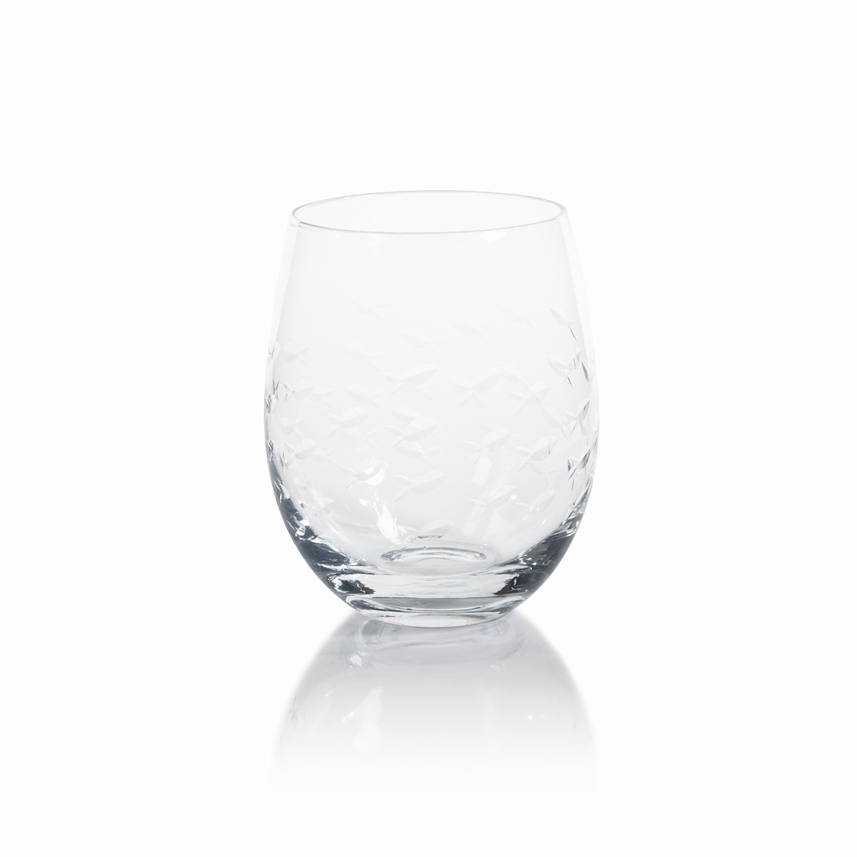 Zodax Coral Beach Fish Cut Stemless Wine Glass Borsheims
