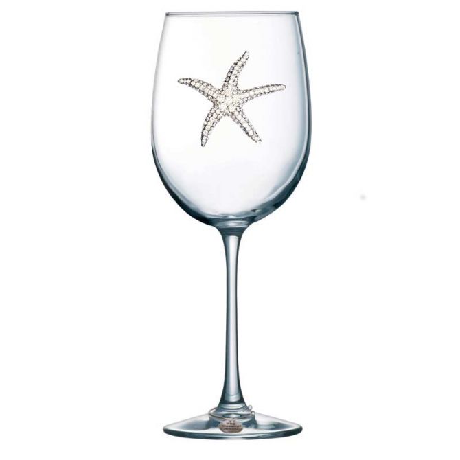 The Queens' Jewels Starfish Jeweled Stemmed Wine