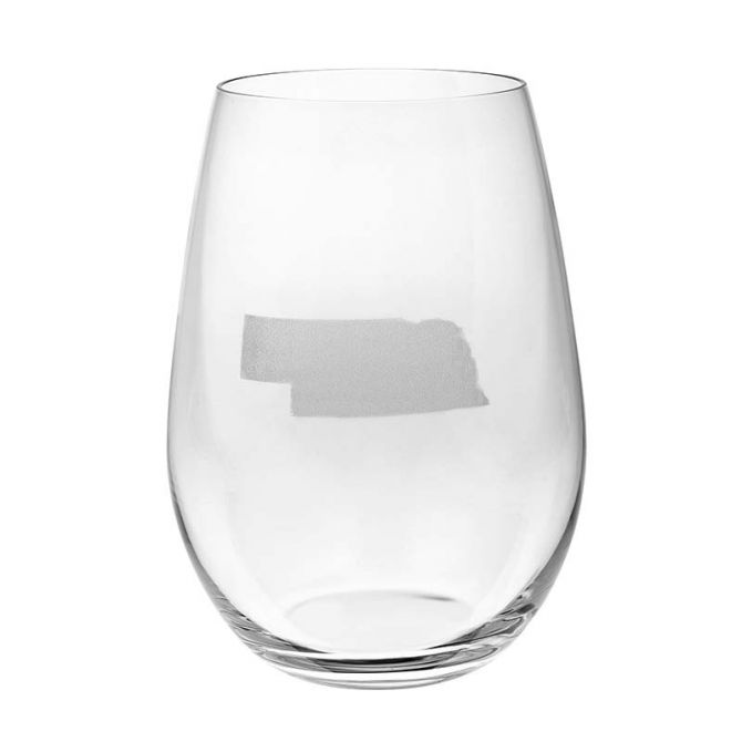 Maple Leaf At Home Nebraska Stemless Wine Glass