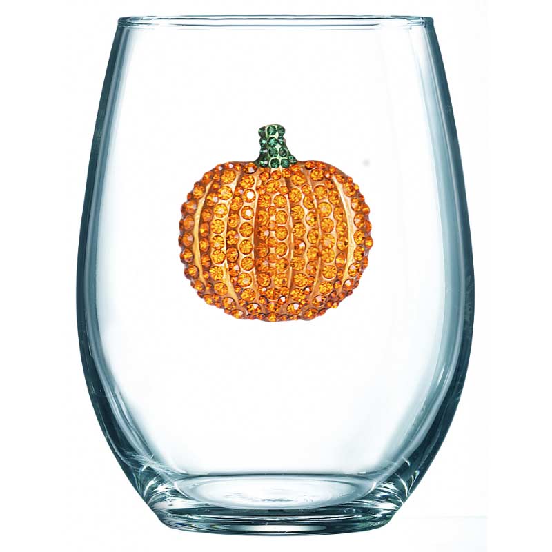 Thanksgiving Pumpkin Painted Wine Glasses