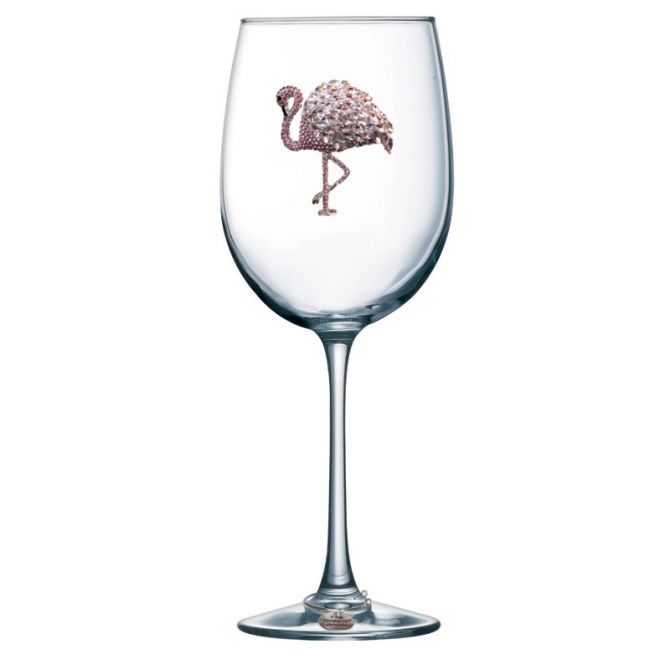 The Queens' Jewels Flamingo Wine Glass