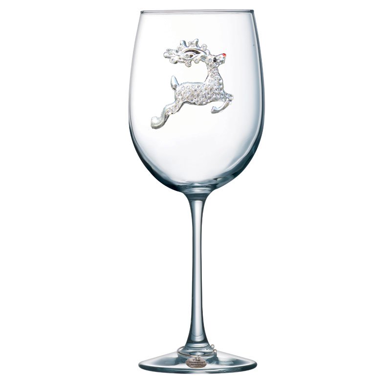 The Queens' Jewels Reindeer Wine Glass