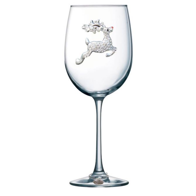 The Queens' Jewels Reindeer Wine Glass