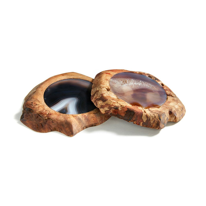 Anna New York Afora Coasters, Smoke Agate