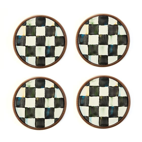 MacKenzie-Childs Courtly Check Coasters, Set of 4