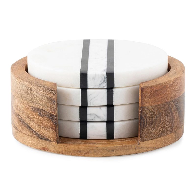 Juliska Stone Stripe Coaster Set
