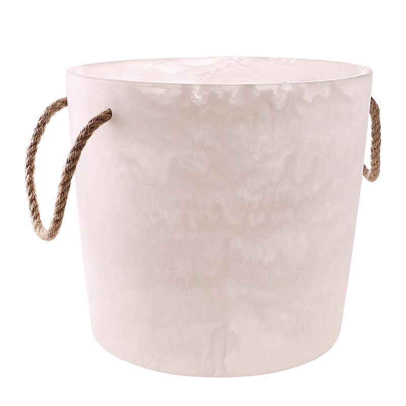 Nashi Resin Ice Bucket, White Swirl | C01IB01-B50 | Borsheims