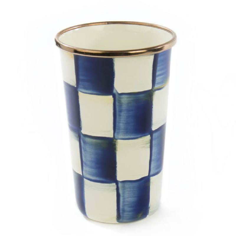MacKenzie-Childs Royal Check Enamel Tumbler, Medium