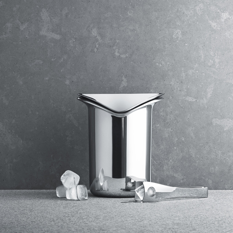 Georg Jensen Wine and Bar Ice Bucket with Tongs