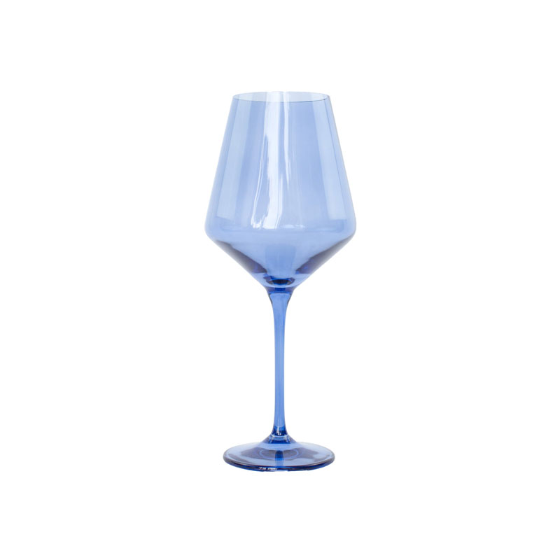 Estelle Cobalt Blue Colored Stemmed Wine Glasses, Set of 6