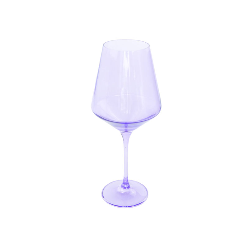 Estelle Lavender Colored Stemmed Wine Glasses, Set of 6