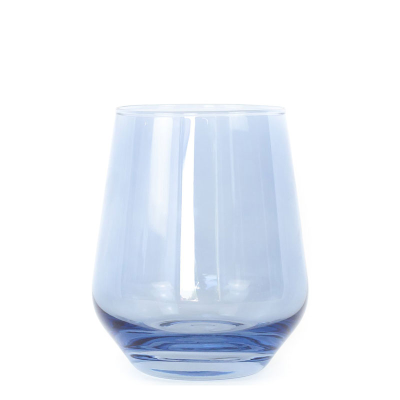 Cobalt Blue Colored Stemless Wine Glasses, Set of 6