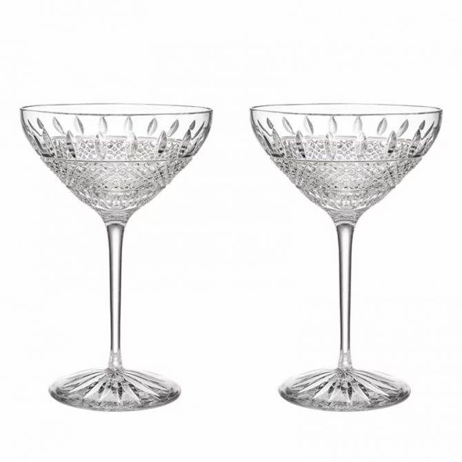 Waterford Irish Lace 10oz Martini, Set of 2