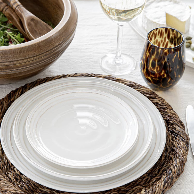 Juliska Puro Stemless Wine Glass, Tortoiseshell