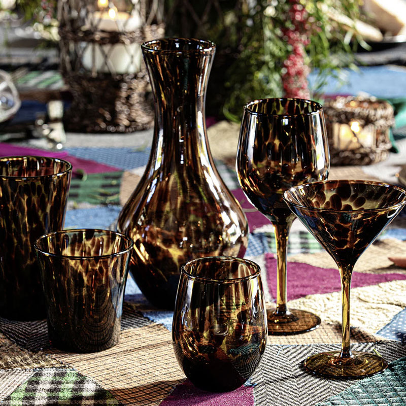 Juliska Puro Wine Glass, Tortoiseshell