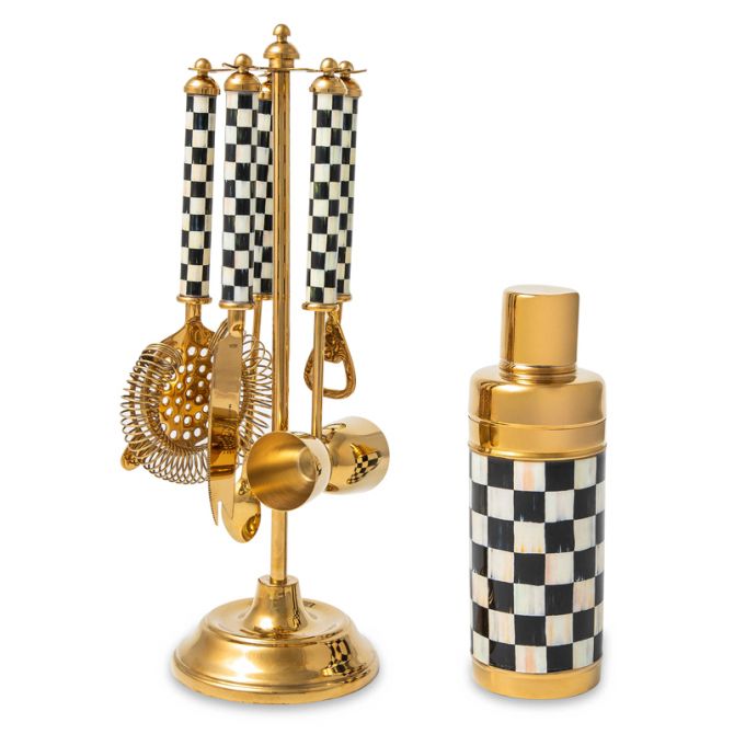 MacKenzie-Childs 3260 Gold Edition Bar Set