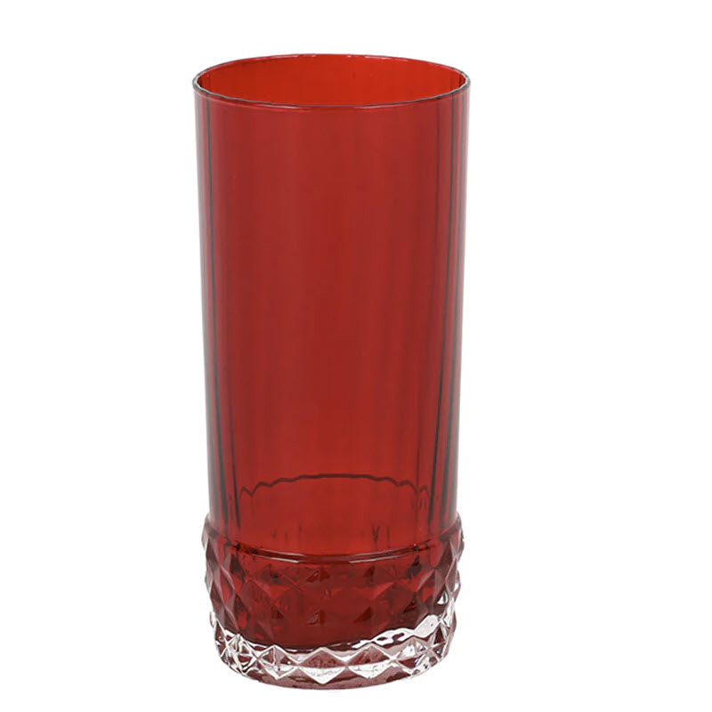 Vietri Deco Tall Tumbler, Red