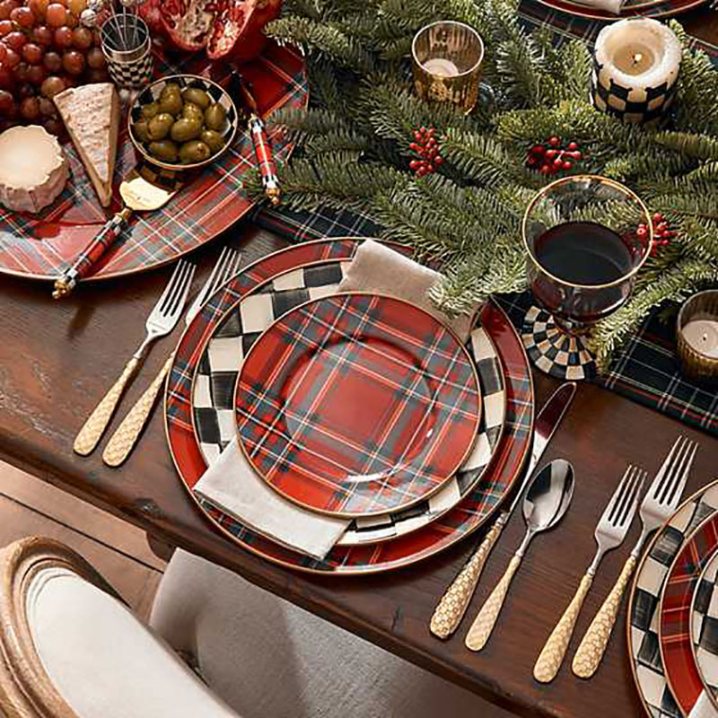 MacKenzie-Childs Courtly Check Wine Glass