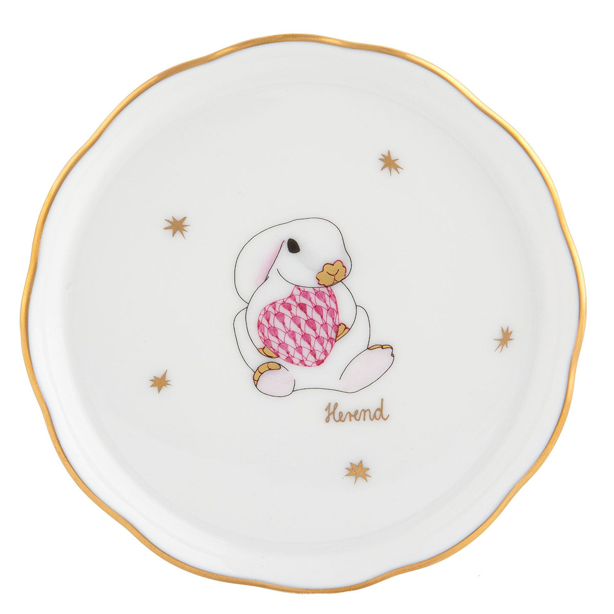 Herend Raspberry Bunny Coaster
