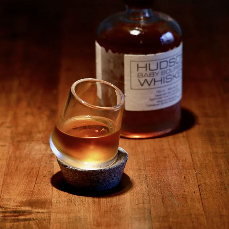 Simon Pearce Alpine Whiskey with Soapstone Base