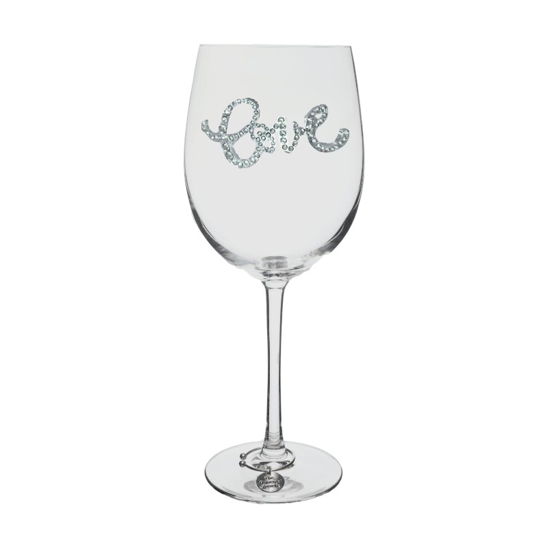 The Queens' Jewels Love Jeweled Stemmed Wine Glass