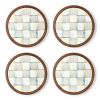 MacKenzie-Childs Sterling Check Enamel Coasters, Set of 4