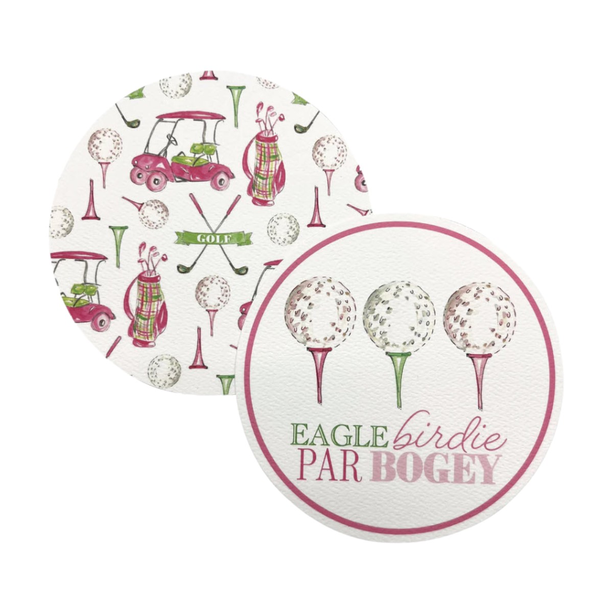 Mariposa Ladies' Eagle and Birdie Golf Beaded Coaster Set