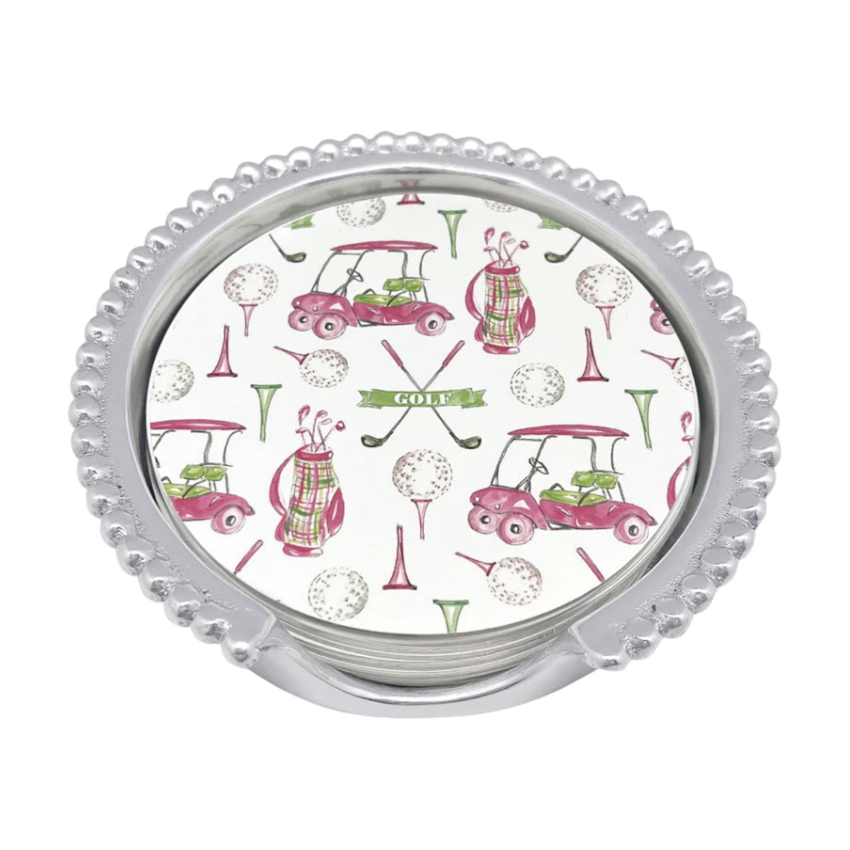 Mariposa Ladies' Golf Beaded Coaster Set