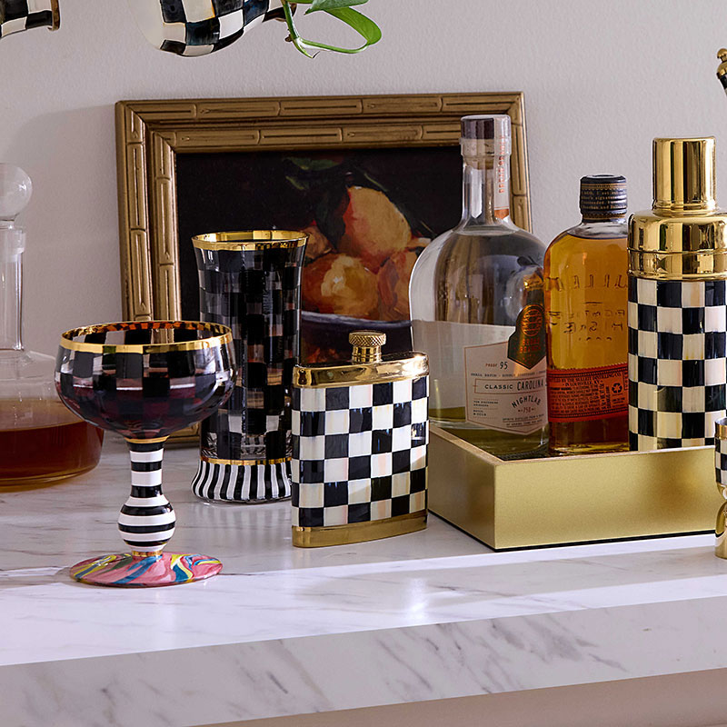 MacKenzie-Childs Courtly Check 3260 Flask