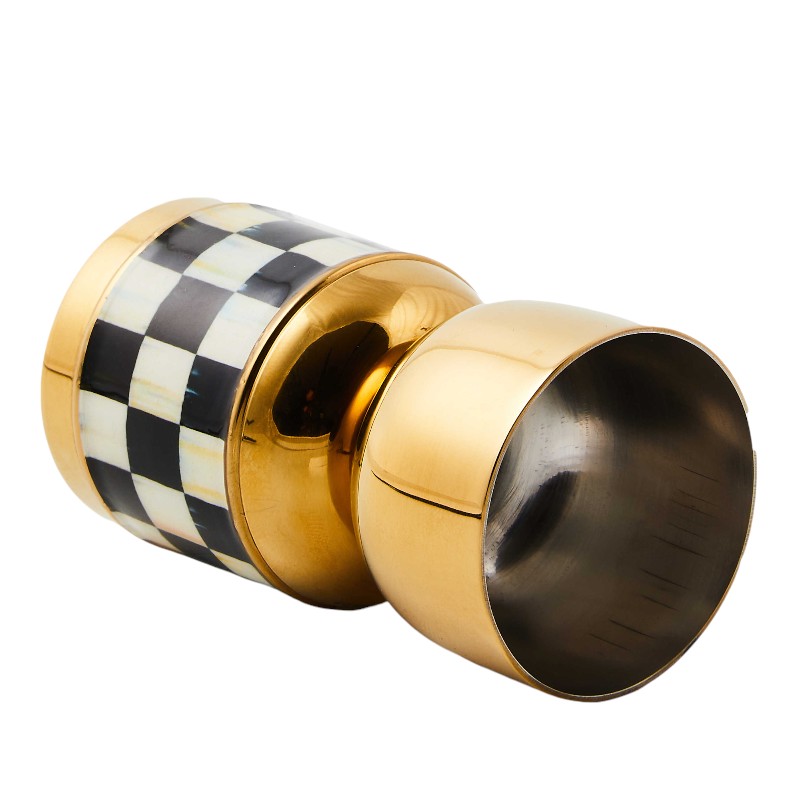 MacKenzie-Childs Courtly Check 3260 Gold Jigger