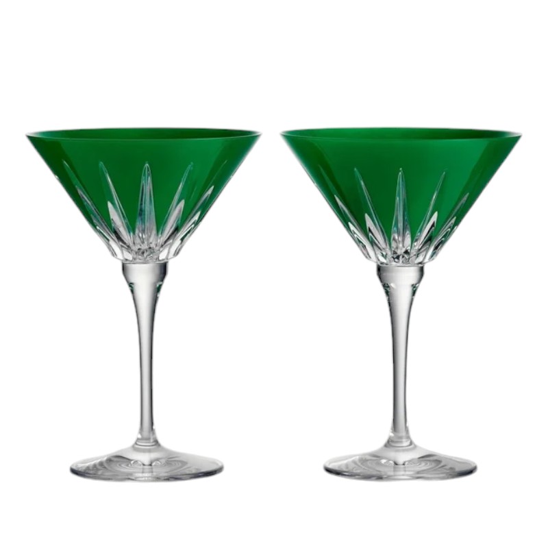 Waterford New Year Firework Green Martinis, Set of 2