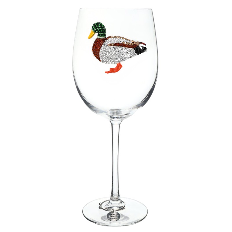 The Queens' Jewels Mallard Duck Stemmed Wine Glass