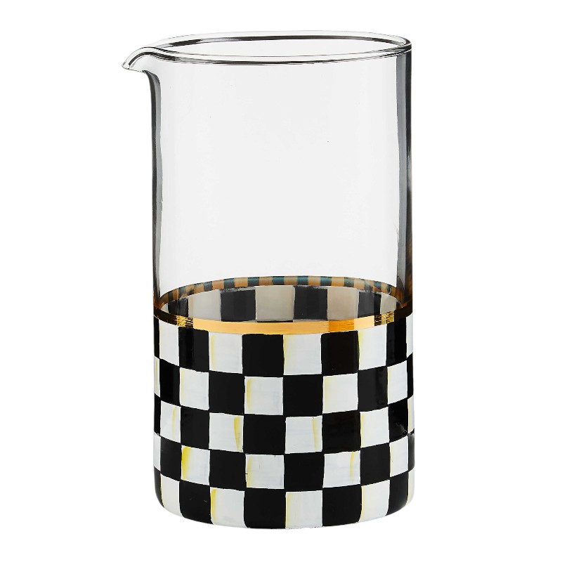 MacKenzie-Childs Courtly Check Mixing Glass