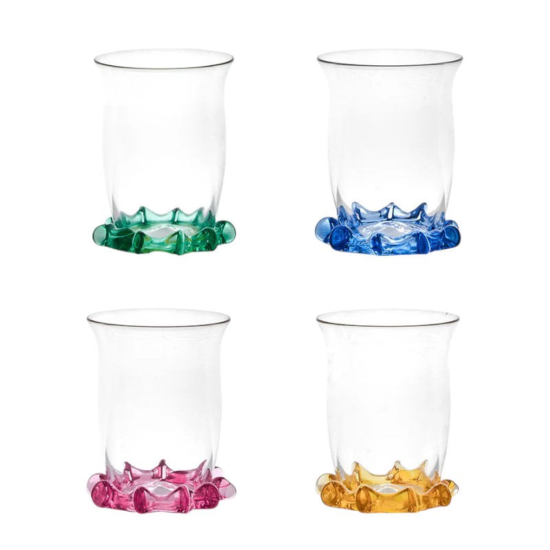 Juliska Harriet Set of 4 Shot Glasses, Assorted Colors