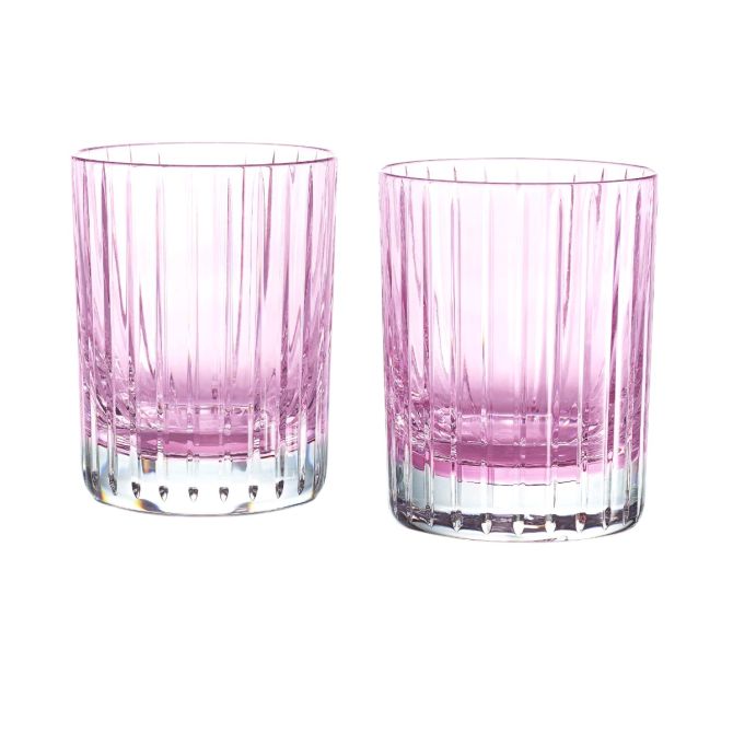 Baccarat Harmonie Colors Of Joy Pastel Set of Two Tumbers, Pink