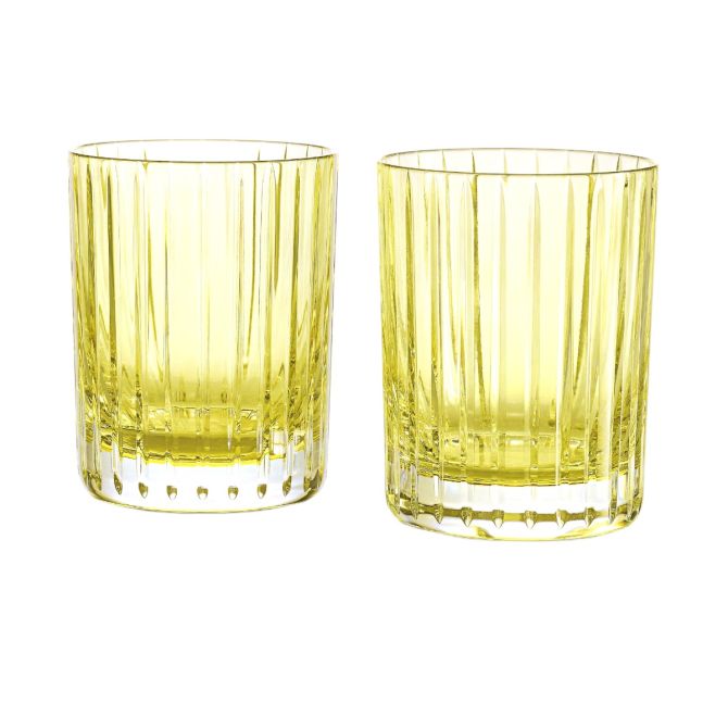Baccarat Harmonie Colors Of Joy Pastel Set of Two Tumbers, Yellow
