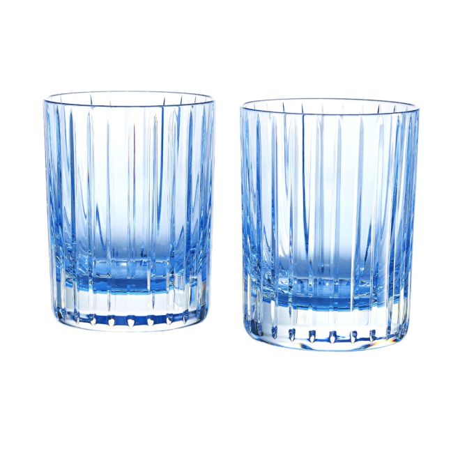 Baccarat Harmonie Colors Of Joy Pastel Set of Two Tumbers, Blue