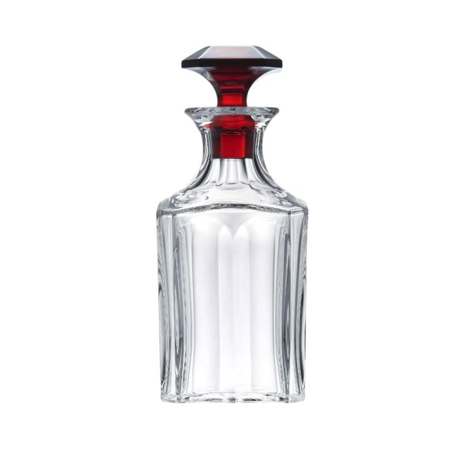 Baccarat Harcourt 1841 Whiskey Decanter, Clear and Red