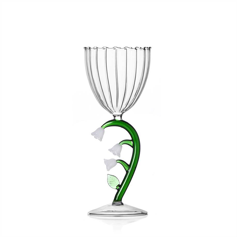 Ichendorf Botanica Optical Stemmed Glass, White Flower