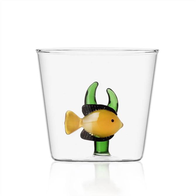 Ichendorf Marine Garden Tumbler, Yellow Fish with Green Seaweed