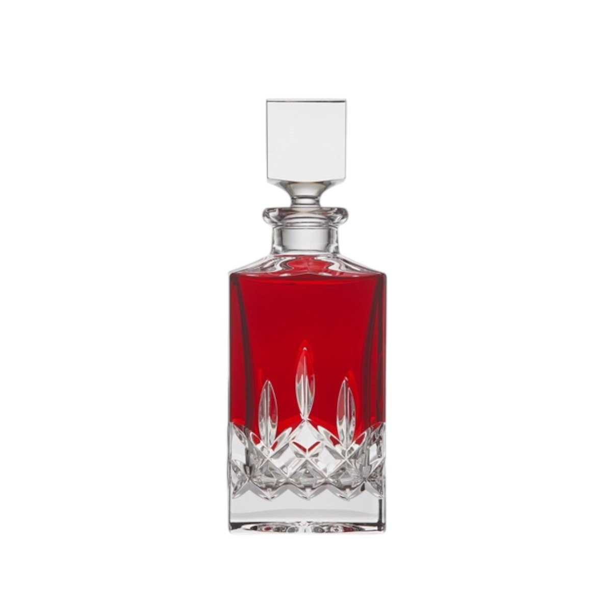 Waterford Lismore Red Square Decanter, 24oz