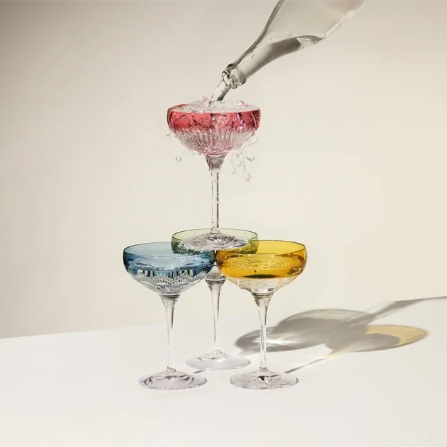 Waterford Mixology Color Coupes, Mixed Set of 4
