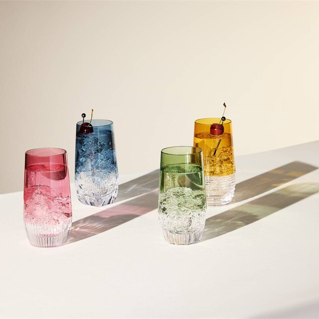 Waterford Mixology Color Highballs, Mixed Set of 4
